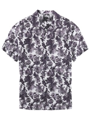 No. Six, Oversize, Kurzarmhemd mit floralem Print, Resortkragen