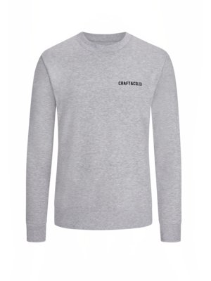 Sweatshirt-aus-Baumwolle-mit-Backprint-