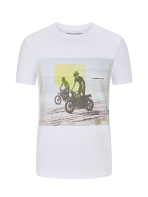 T-Shirt-mit-Motorrad-Motiv