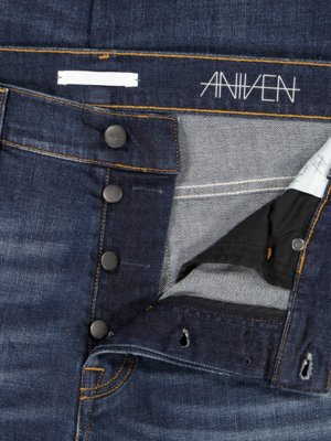 Jeans-Nevin-im-Used-Look,-Tapered-Crop-Fit-
