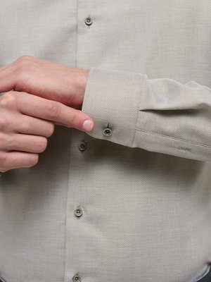 Hemd-aus-Baumwolle-mit-filigranem-Muster,-Slim-Fit
