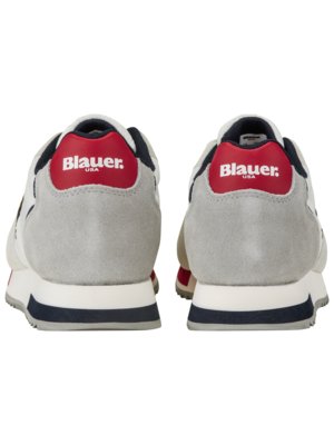 Sneaker-in-Runner-Form-aus-Microfaser-Veloursleder-Mix