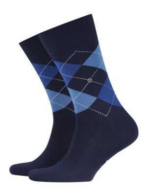 Socken-aus-Schurwollgemisch-mit-Argyle-Muster