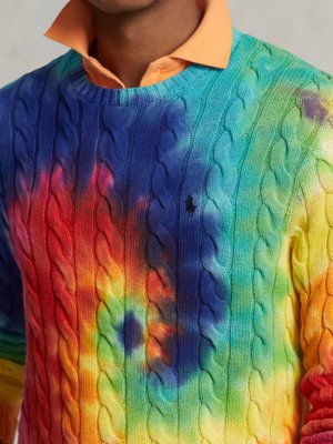 Farbenfroher-Baumwoll-Pullover-mit-Rundhalsausschnitt