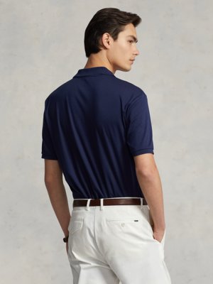 Poloshirt In Jersey-Qualität mit V-Ausschnitt