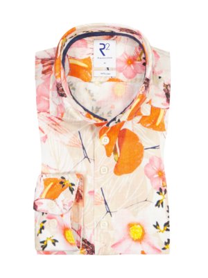 Hemd-aus-Leinen-mit-floralem-Print-