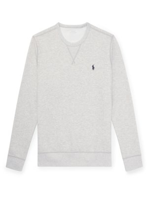Sweatshirt aus einem Baumwollgemisch mit Poloreiter-Stickerei
