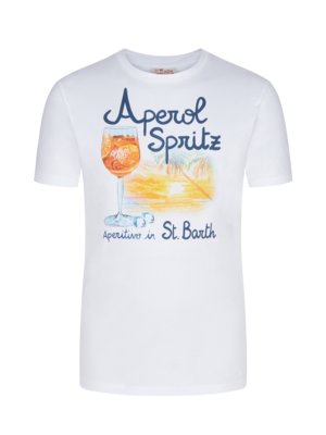T-Shirt aus Baumwolle mit Aperol Spritz Print 