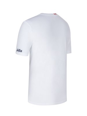 T-Shirt-aus-Baumwolle-mit-Aperol-Spritz-Print-