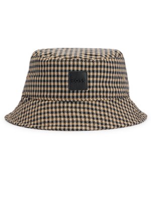 Bucket-Hat-mit-Stretchanteil-und-Pepita-Muster