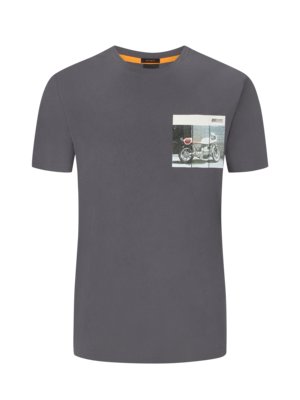 T-Shirt mit Motorrad-Print, Relaxed Fit