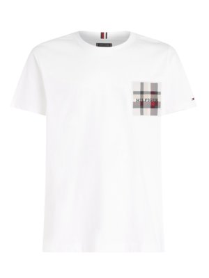 T-Shirt mit Label-Kachel-Aufnäher