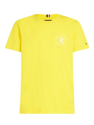 T-Shirt-mit-Logo-Stickerei-und-Backprint,-Regular-Fit