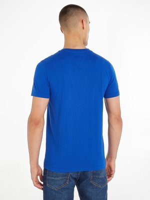 T-Shirt mit gestreiftem Logo-Print, Slim Fit