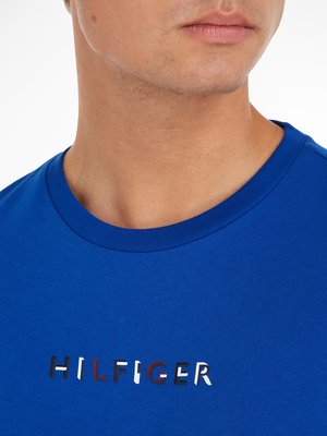 T-Shirt-mit-Logo-Print,-Slim-Fit