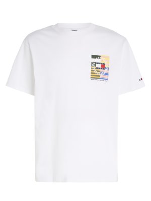 T-Shirt-mit-Flaggen-Print-auf-der-Rückseite,-Relaxed-Fit