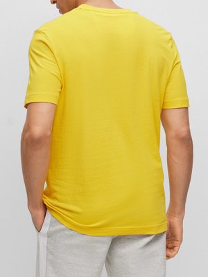 T-Shirt aus Baumwolle mit Label-Schriftzug