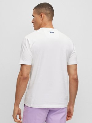 Unifarbenes T-Shirt mit Rundhalsausschnitt
