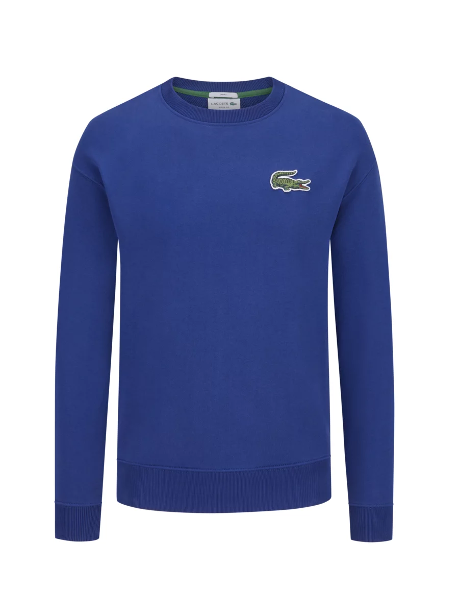 Sweatshirt mit Logo-Aufnäher, Classic Fit, Lacoste, königsblau | Hirmer | Sweatshirts