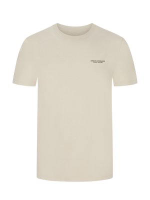 T-Shirt aus Baumwolle mit gummiertem Logo-Emblem 
