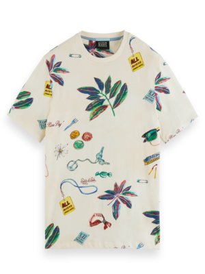 T-Shirt mit Allover-Print aus Baumwolle