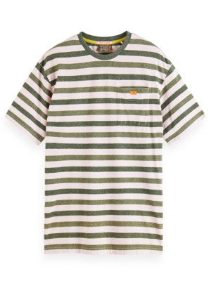 T-Shirt mit Streifenmuster im Washed-Look 