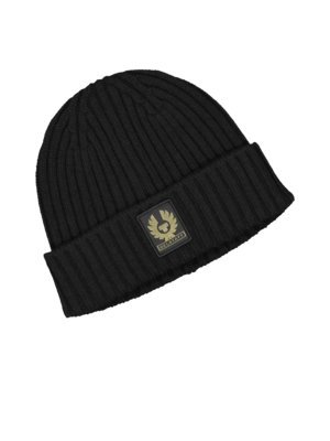 Mütze aus Wolle mit Logo-Emblem 