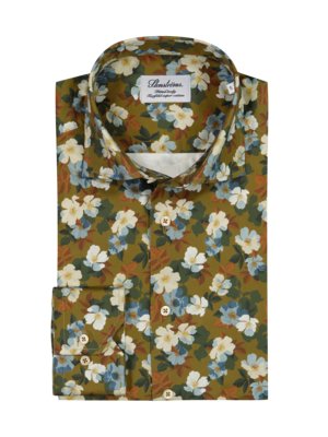 Hemd mit floralem Allover-Print, Fitted Body