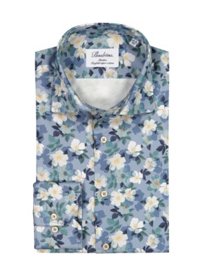 Hemd mit floralem Allover-Print, Slimline