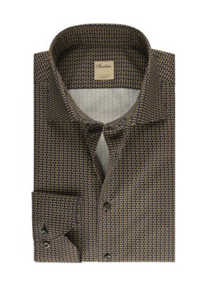 Gemustertes Casual-Hemd in Twill-Qualität, Fitted Body