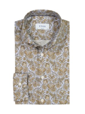 Hemd-aus-Baumwolle-mit-floralem-Muster,-Super-Slim-Fit