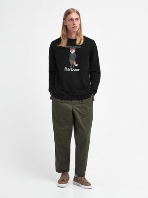 Sweatshirt-mit-Fox-Motiv-aus-Barbour-&-Maison-Kitsune-Kollaboration