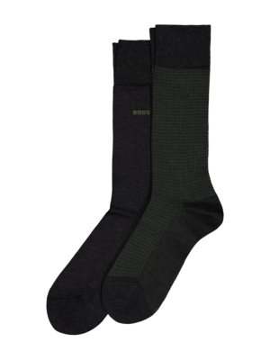 2er Pack Socken mit Hahnentritt-Muster