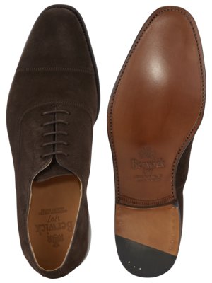 Oxford-Schuhe aus englischem Wildleder mit gerader Zehenkappe  