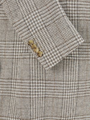Ungefüttertes Sakko aus Schurwolle mit Glencheck-Muster