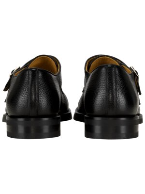 Doppelmonk-Schuhe aus Nappaleder mit Gummi-Sohle
