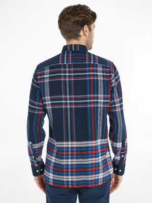 Flanellhemd mit Glencheck-Muster, Regular Fit 