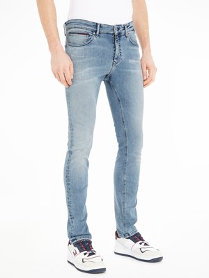 Jeans-Scanton-in-Used-Optik-mit-Stretchanteil,-Slim-Fit,-