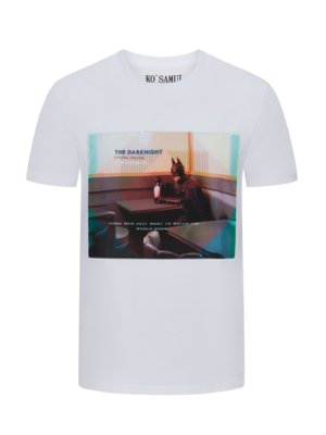 T-Shirt-aus-Baumwolle-mit-Batman-Print