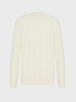 Pullover aus Wolle mit Zopfmuster