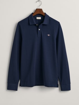 Langarm Poloshirt in Piqué-Qualität, Regular Fit