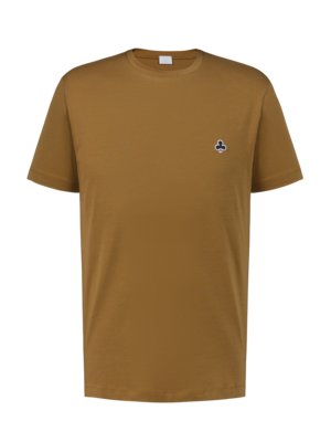 T-Shirt mit Stretchanteil und Aufnäher