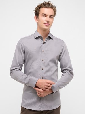 Hemd aus Baumwolle mit Allover-Print, Slim Fit