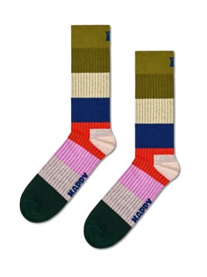 Socken-in-Rippstrick-Qualität-mit-Streifen