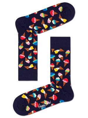 Socken mit Eistüten-Motiven