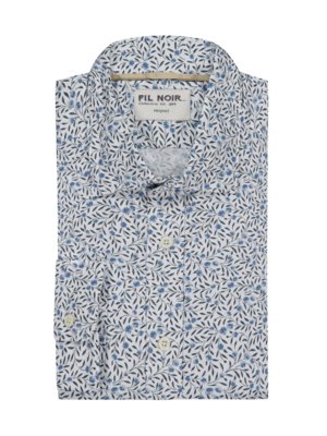Hemd mit floralem Allover-Print, Shaped Fit
