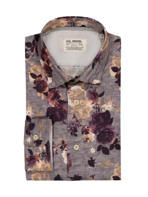 Hemd mit floralem Print, Shaped Fit