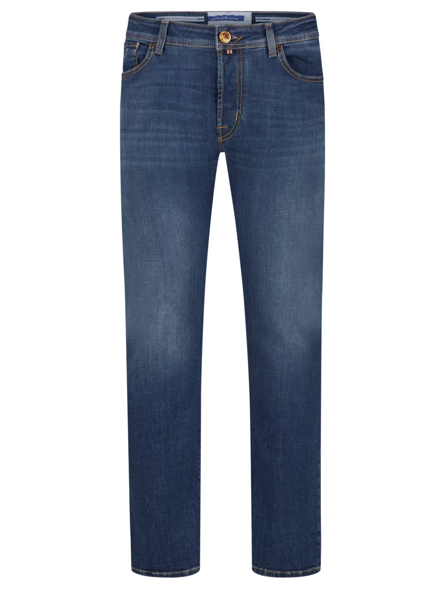 Jeans mit Stretchanteil, Denton, Straight Hilfiger, Fit, Hirmer | schwarzblau Tommy