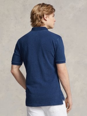 Piqué-Poloshirt mit kleiner Poloreiter-Stickerei, Slim Fit