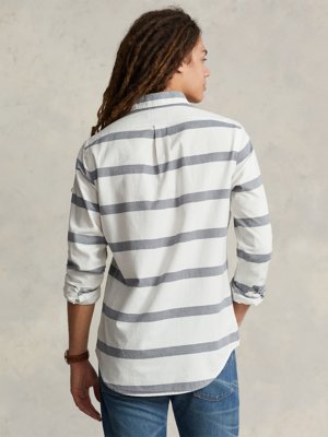 Hemd aus Baumwolle mit Blockstreifen, Custom Fit 